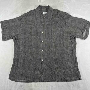 Brioni Rayon Shirt Men's XL Short Sleeve Button Up Casual Comfort Made In Italy